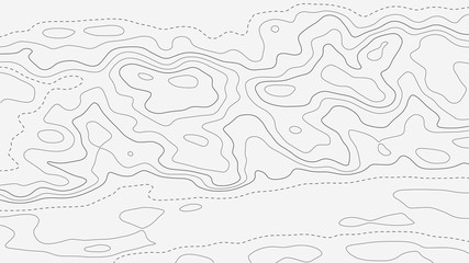 Contour topographic map. Geographic grid map background. Vector illustration.