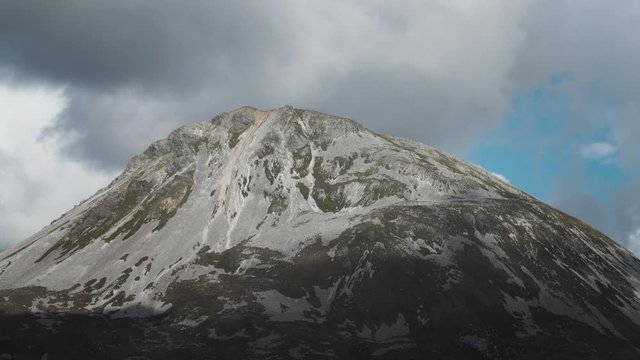 Mount Errigal peak timelapse with clouds