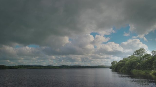 Lake with moody cloud cover in Donegal, Ireland.