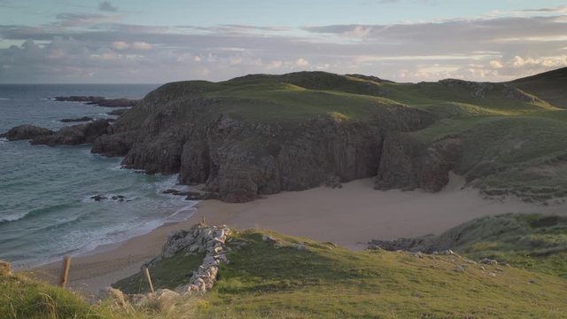 Murder Hole Beach at sunrise in Donegal, Ireland.