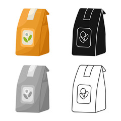 Vector illustration of pack and seeds logo. Web element of pack and seed stock symbol for web.