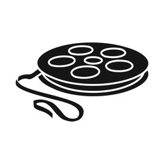 Isolated object of reel and movie icon. Web element of reel and clapper vector icon for stock.