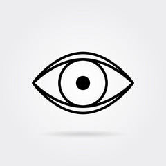 Eye icon. Look and Vision symbol. Flat design. Stock - Vector illustration.