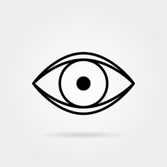 Eye icon. Look and Vision symbol. Flat design. Stock - Vector illustration.