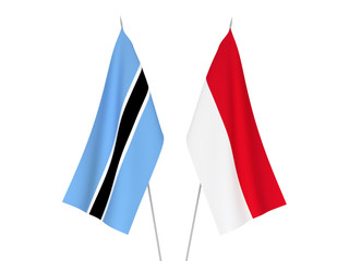 Botswana and Indonesia flags