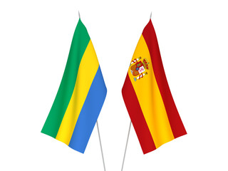 Spain and Gabon flags