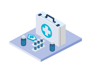 medical and vaccination equipment icons