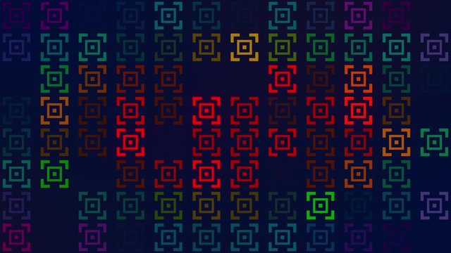 The bright colorful ornamental pattern of squares.