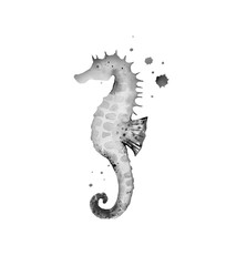 Starfish. Sea creature. Ocean life. Watercolour illustration isolated on white background.