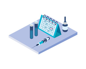 medical and vaccination equipment icons