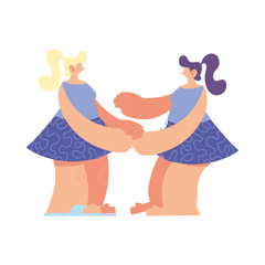 women talking about topics of the day.