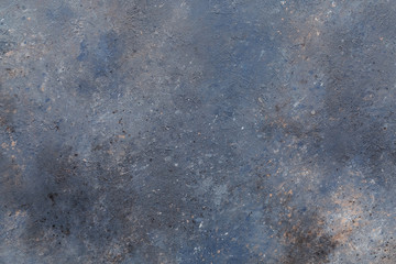 Stucco texture in dark color with stains and stains. Background for the banner. Old wall mold