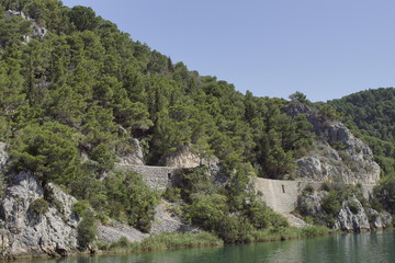 Steilufer im Naturpark Krka