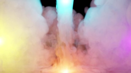 Smoke , vapor , fog - realistic smoke cloud covers the screen creating revealer for a logo or an intro. Smoke transition animation from black to bright background. 