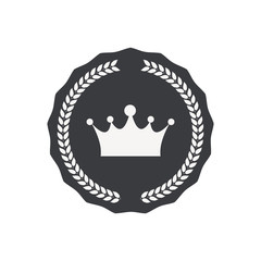 King Crown Logo Vector Illustration. Royal Crown Silhouette Isolated On White Background. Vector object for Labels, Badges, Logos Design. King Logo, Luxury Logo, Crown Symbol, Vintage Logo