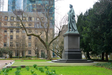Monument of the german Friedrich Schiller in Frankfurt Main