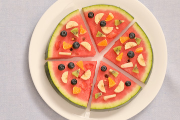 Watermelon Pizza Exotic Fruit Salad