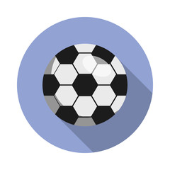 Fototapeta premium fan ball long shadow icon. Simple color vector of Russian fan atributs icons for ui and ux, website or mobile application