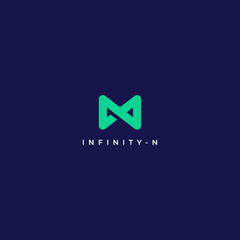 infinity N logo . simple and modern style