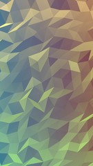 Obraz premium Abstract triangle geometrical green orange background. Geometric origami style with gradient. 3D illustration