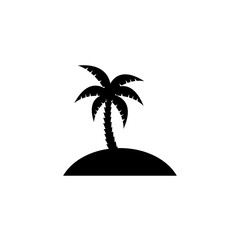 Island icon, logo isolated on white background