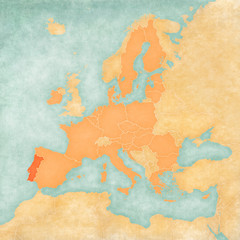 Map of European Union - Portugal