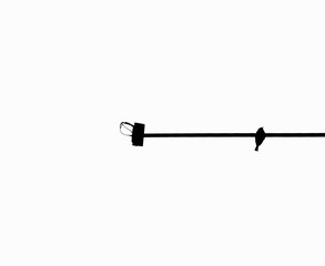 metal wire isolated on white background