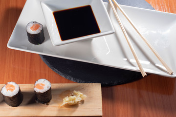 chopsticks on white porcelain plate