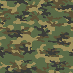 Fototapeta premium Abstract camouflage seamless pattern military texture on textile. Ornament.