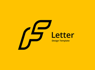 Letter F logo icon design template elements