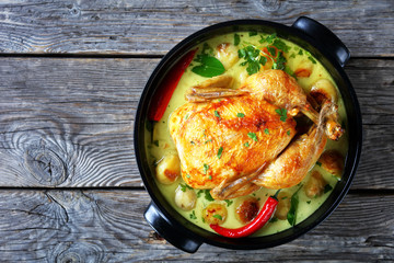 coconut milk braised chicken and baby potatoes