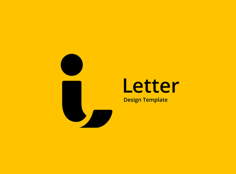 Letter I logo icon design template elements