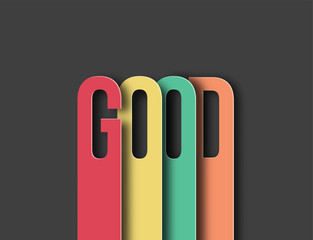 Good Calligraphic line art Text shopping poster vector illustration Design.