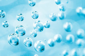Water bubbles in clear water, air bubbles background