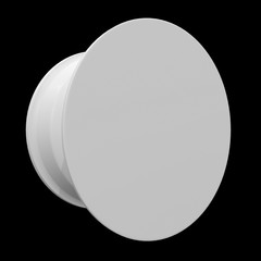 Blank Smarthone Cellphone Pop Socket Holder. 3d render illustration on black background.