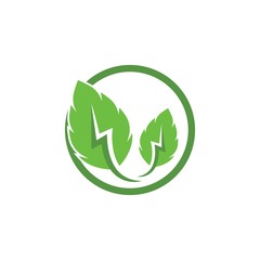 green leaf ecology nature element  vector icon of go green