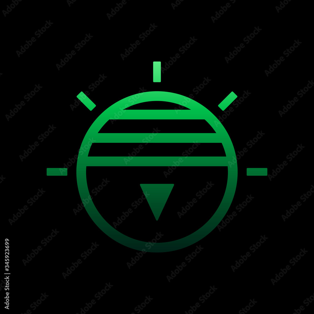 Poster sunset sign nolan icon. simple thin line, outline vector of weather icons for ui and ux, website or 