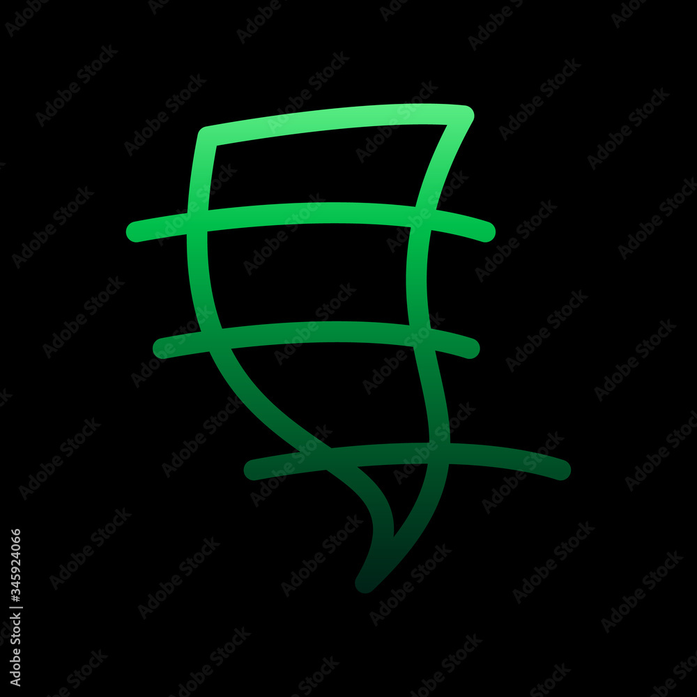 Poster tornado sign nolan icon. simple thin line, outline vector of weather icons for ui and ux, website or