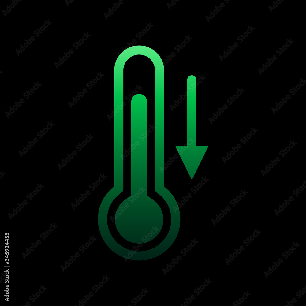 Poster low temperature sign nolan icon. simple thin line, outline vector of weather icons for ui and ux, we