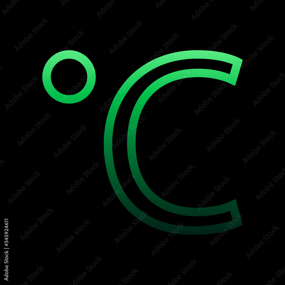 Poster celsius sign nolan icon. simple thin line, outline vector of weather icons for ui and ux, website or