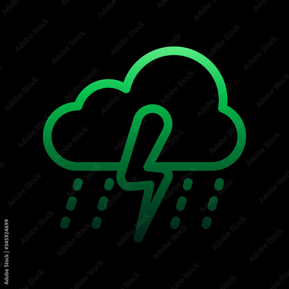 Poster cloudy rainy storm sign nolan icon. simple thin line, outline vector of weather icons for ui and ux,