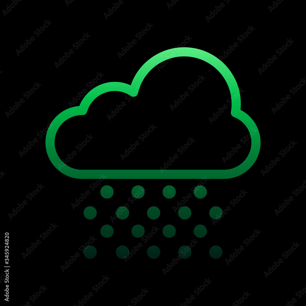 Aufkleber cloudy snow sign nolan icon. simple thin line, outline vector of weather icons for ui and ux, websit