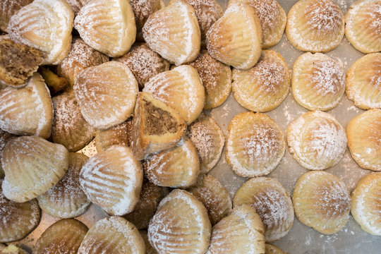 Traditional "mamul" sweet dessert delights, pastry during hotel brunch