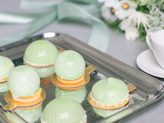 colorful macaroons on a plate