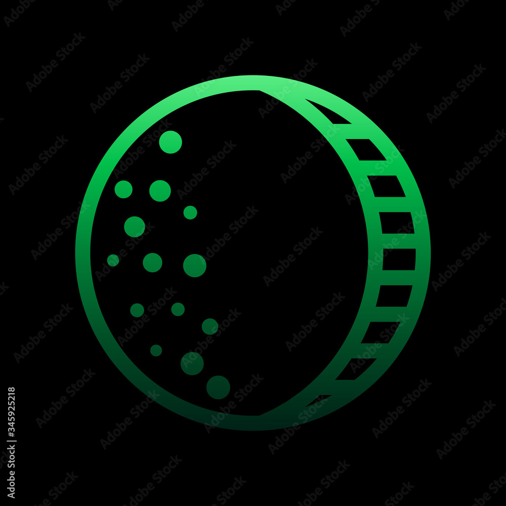 Aufkleber gibbous moon sign nolan icon. simple thin line, outline vector of weather icons for ui and ux, websi