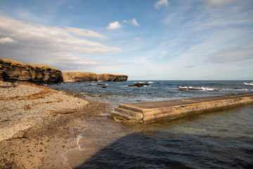 abandoned landing on the caithness coast - nybster hellbery