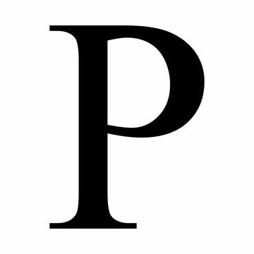 Rho greek letter icon