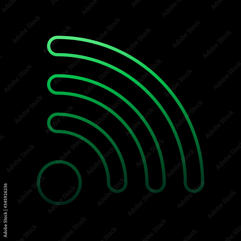 Poster wifi signal nolan icon. simple thin line, outline vector of sosial media network icons for ui and ux