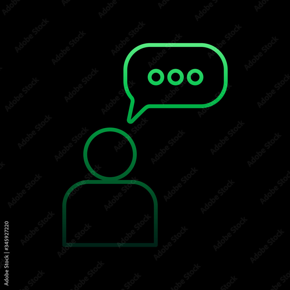 Poster communication bobble nolan icon. simple thin line, outline vector of sosial media network icons for 