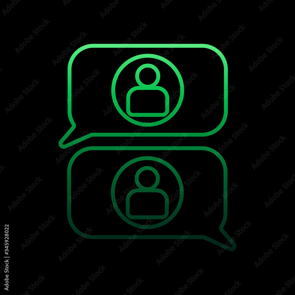 Poster people communication nolan icon. simple thin line, outline vector of sosial media network icons for 